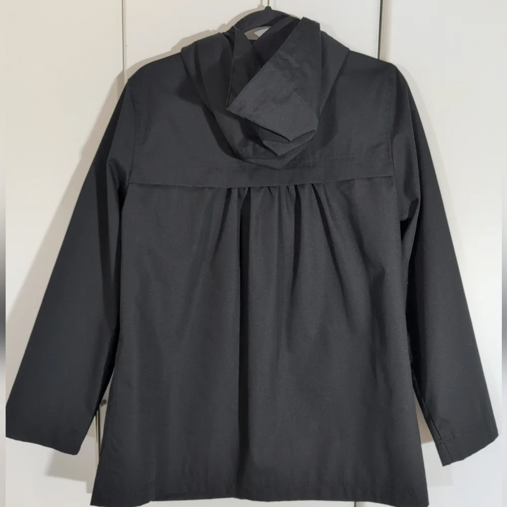 London Fog Hooded Front Zip & Snap Coat Size M